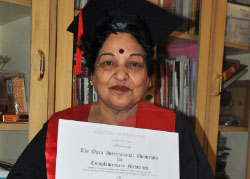  Honorary degree of Doctor of Literature